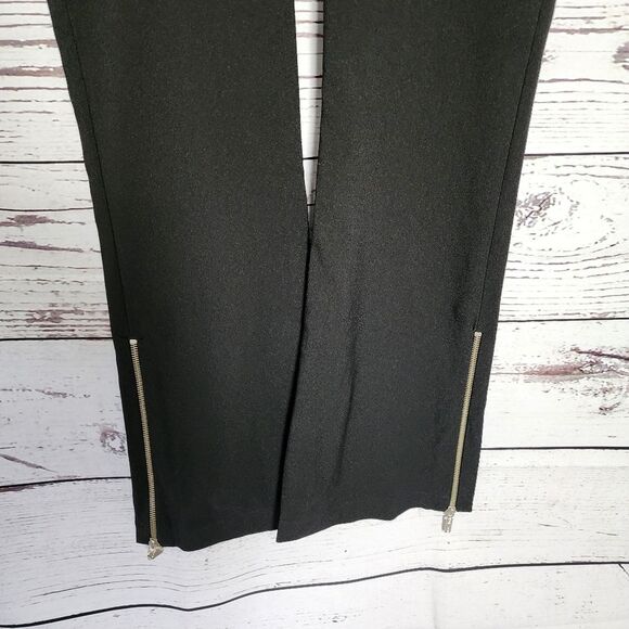 M & Guia Black Zipper Leg Pants Size 42 EUC - Picture 5 of 7